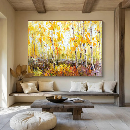 Autumn Birch Forest - Cozy Living Room or Office Art DLZ212