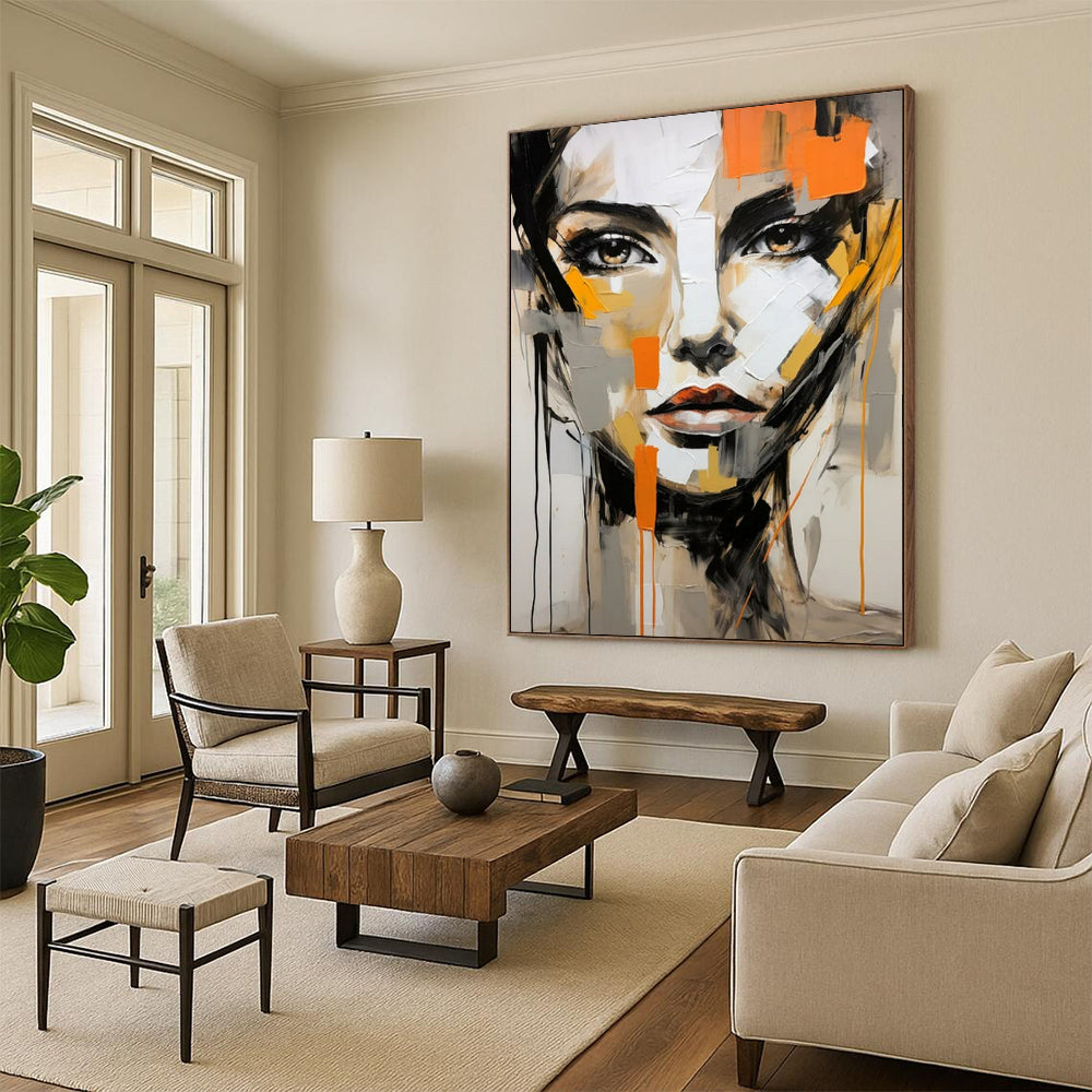 Monumental-Sized Hand-Painted Abstract Art for Bedroom & Meditation Room LargeART2215