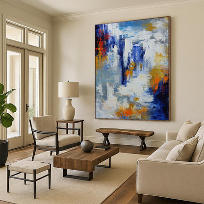 Gorgeous Hand - Painted Textured Abstract Painting for Living Room & Hotel DKH1338
