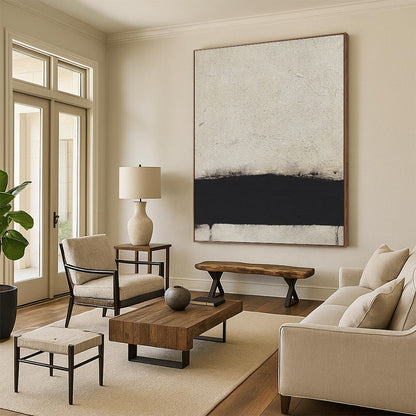 Large - Sized Fashion - Forward Hand - Painted Textured Abstract Art on Canvas for Bar & Entryway DKH1419