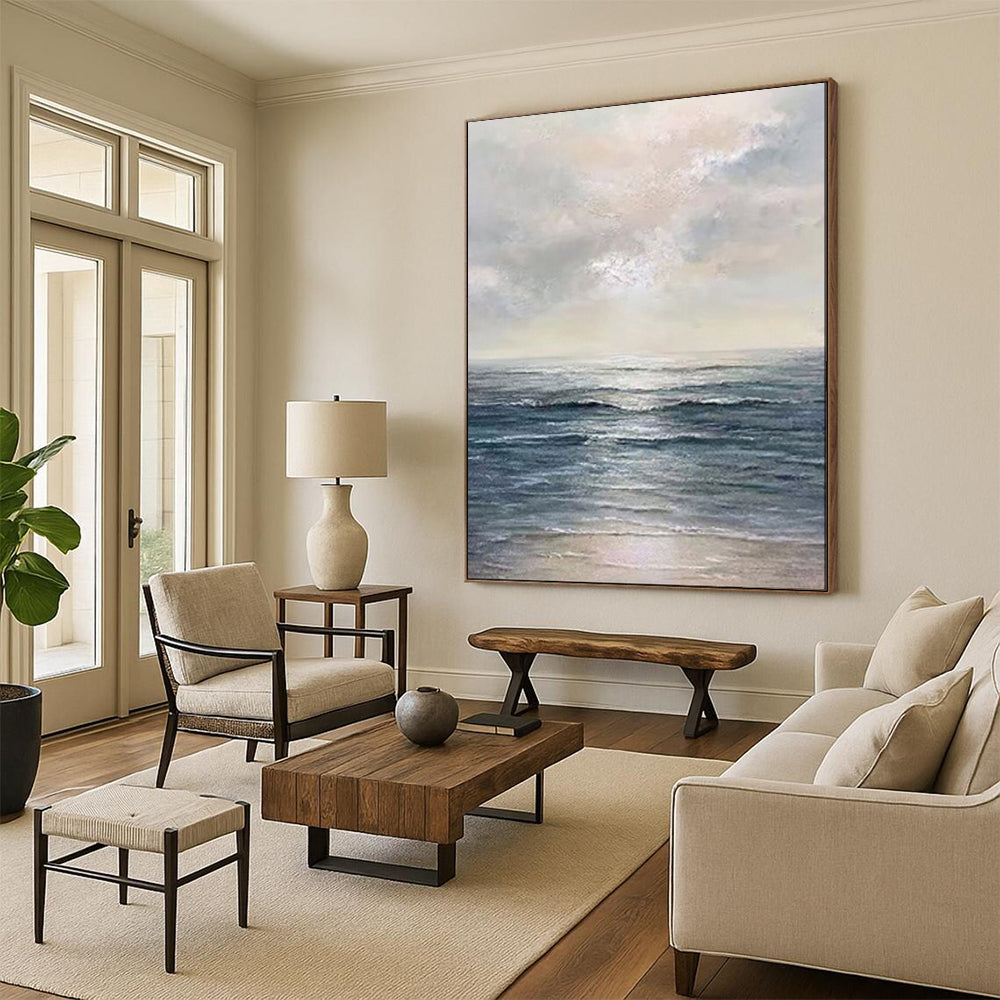 Large-Scale Textured Abstract Wall Art for Living Room & Nursery LargeART2101