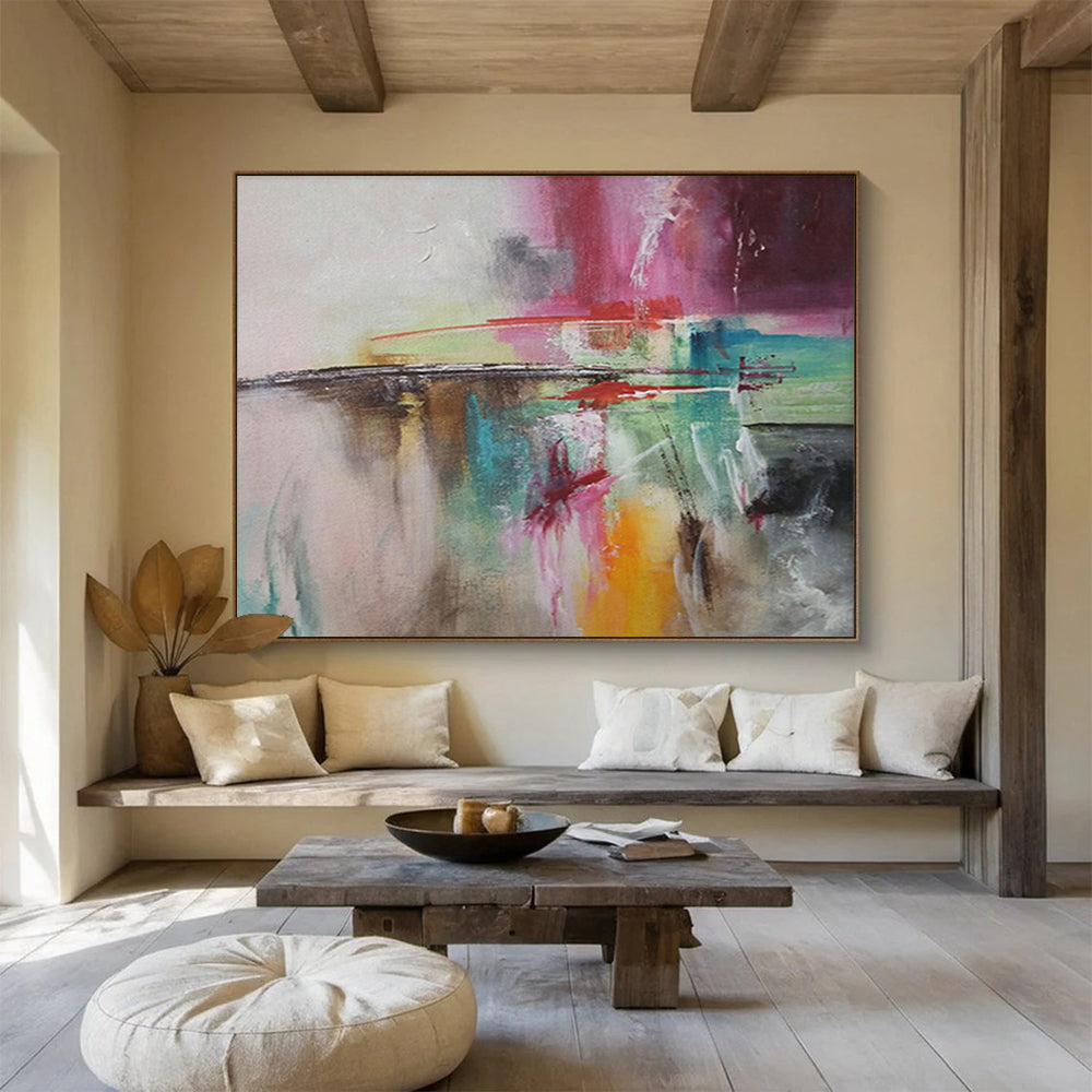 Grand - Sized Tailored Abstract Painting for Hotel Lobby DKH006