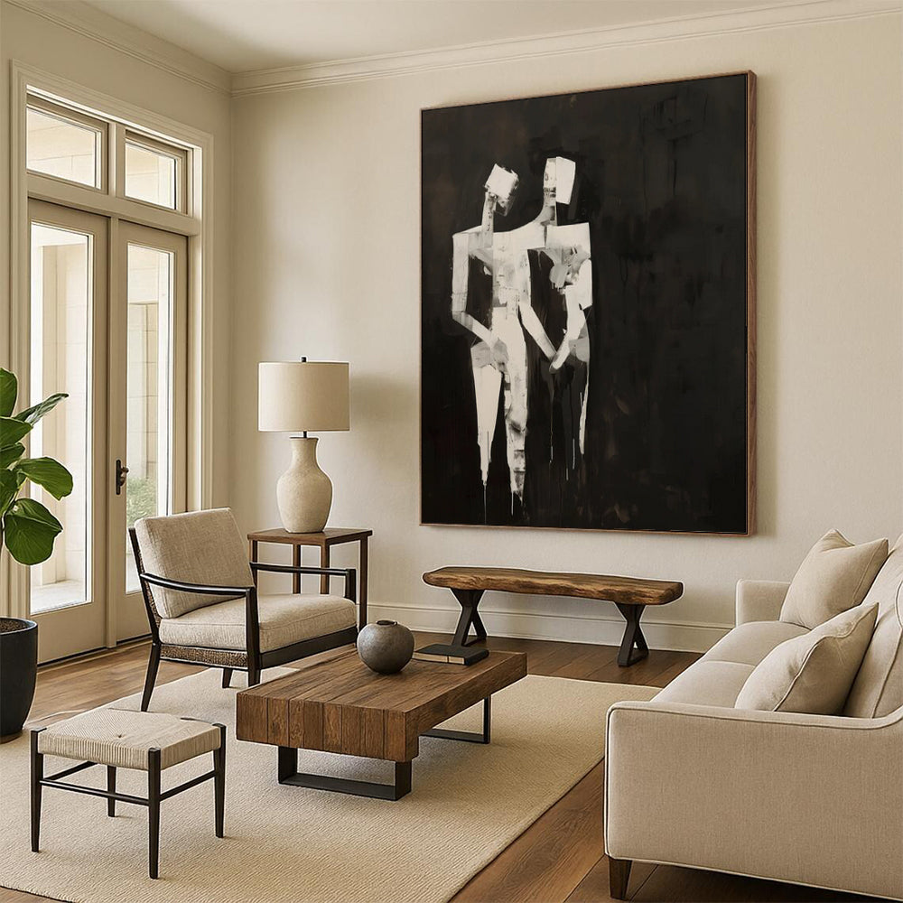 Large-Scale Custom Hand-Painted Abstract Art for Living Room & Hotel LargeART1934