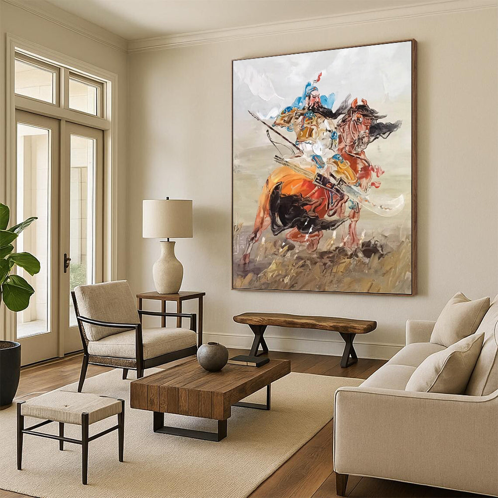 Immense Vertical Hand - Painted Textured Custom Abstract Rhapsody for Office and Hallway DKH1590