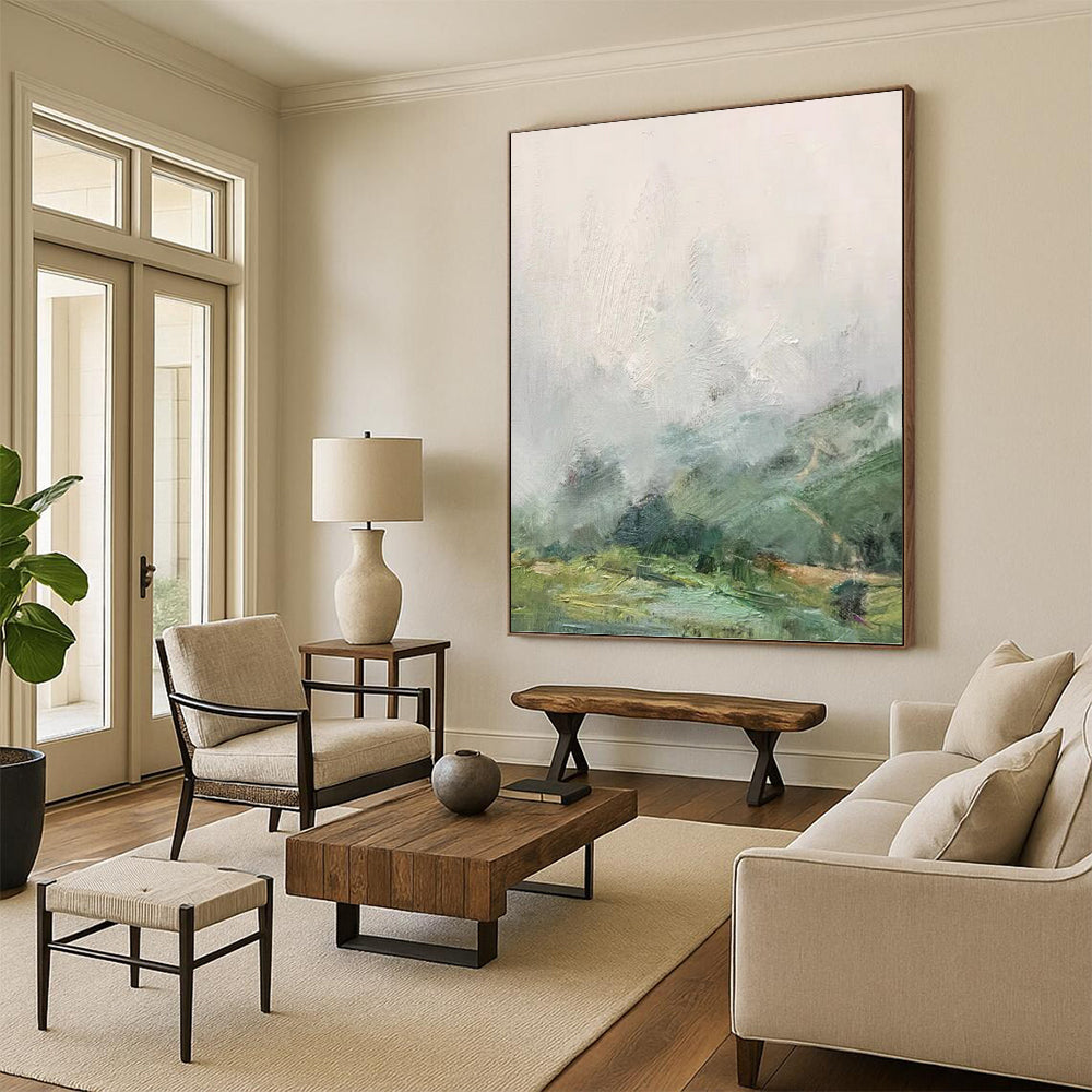 Immense - Reach Vertical Hand - Painted Custom Abstract Overture (with Intricate Textures), for Hallway and Entryway DKH1541