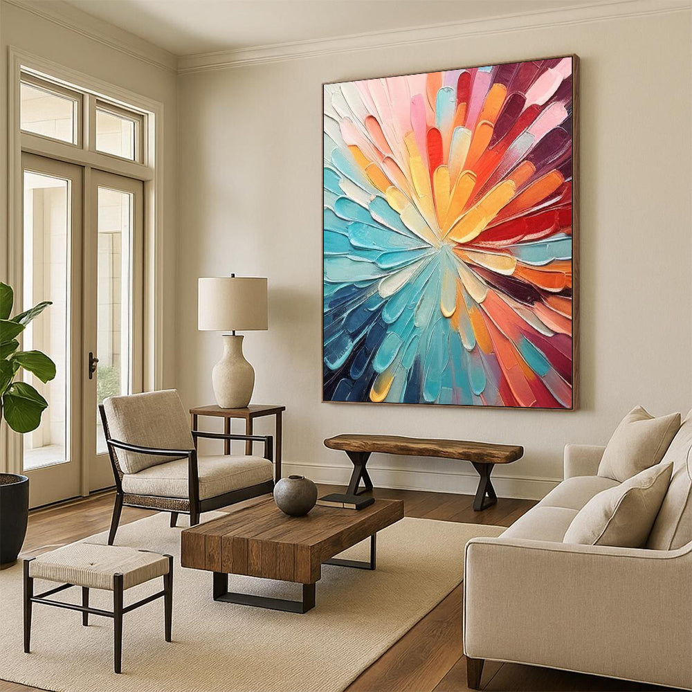 Large Custom Abstract Artworks: Textured Wonders for Bedroom & Entryway DTP288