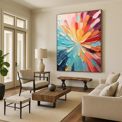Large Custom Abstract Artworks: Textured Wonders for Bedroom & Entryway DTP288