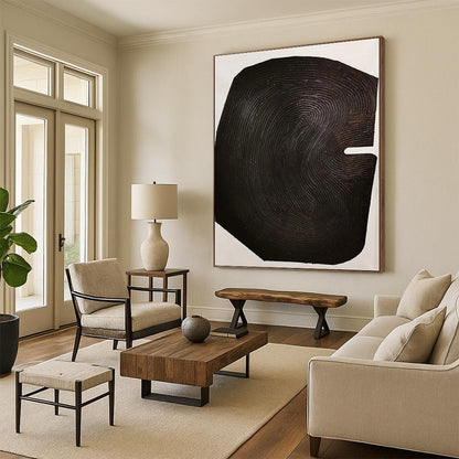 Colossal Custom - Painted Textured Canvas Abstract for Hotel Suite & Living Room DKH1052