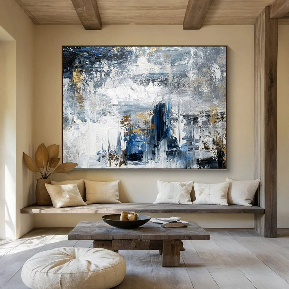 Peaceful Large - Format Abstract Painting for Bedroom & Hallway LargeART1623