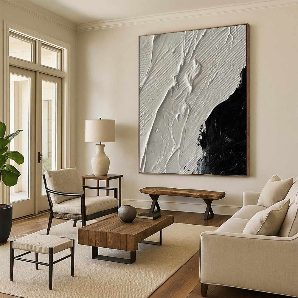 Stunning Hand - Painted Textured Abstract Canvas for Living Room & Bar DKH1328