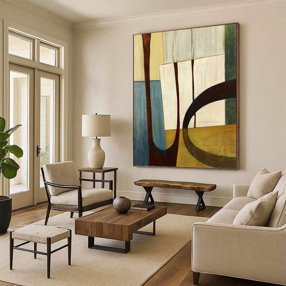 Elegant Textured Abstract Canvas for Office & Living Room DKH0949