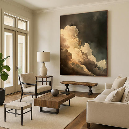 Grandiose Hand - Painted Textured Custom Abstract Artwork for Bar and Hotel DTP014