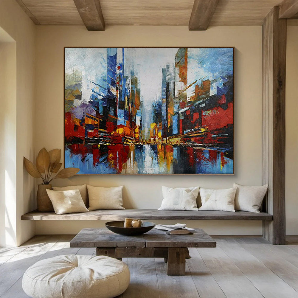 Serene Large - Format Abstract Painting for Entryway & Bedroom LargeART1673