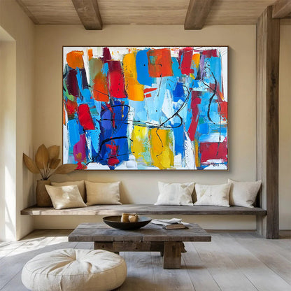 Breathtaking Hand - Painted Textured Abstract Wall Mural for Living Room & Bar DKH605