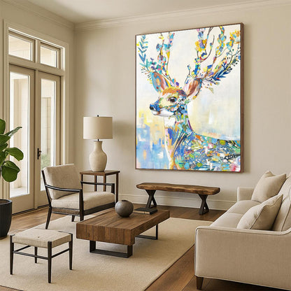Immense Hand-Painted Abstract Wall Mural for Living Room & Foyer LargeART2209