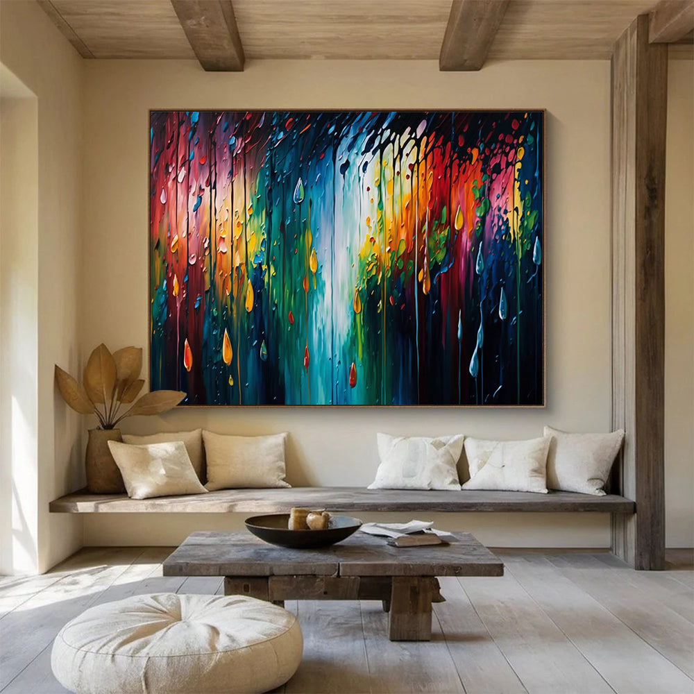 Memorable Original Vast Textured Hand - Painted Abstract Canvas for Lasting Impressions DKH867