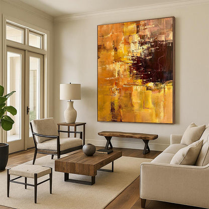 Monumental-Sized Hand-Painted Abstract Art for Bedroom & Hallway LargeART2302