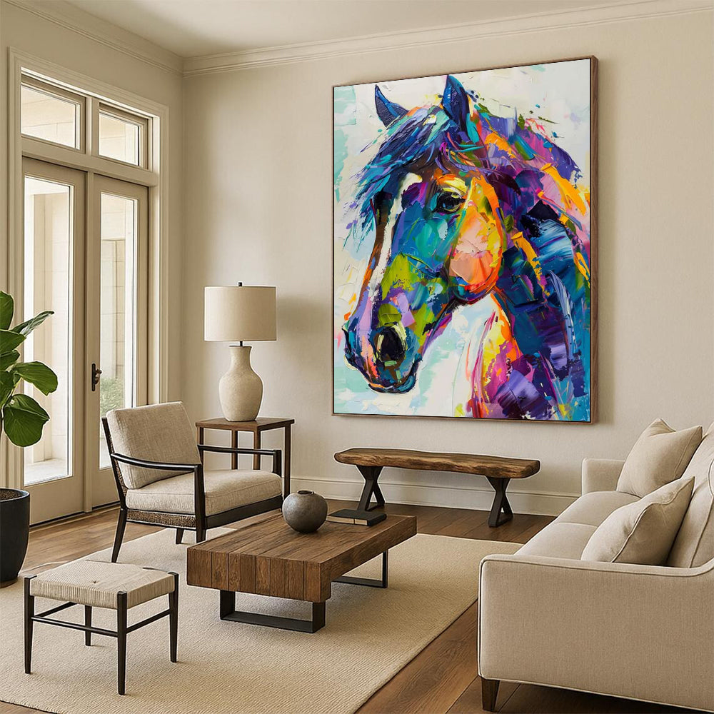Aurora Reverie: Colossal Hand - Painted Custom Abstract Gem for Living Room and Office DTP086