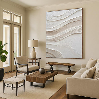 Gigantic Custom - Crafted Hand - Painted Textured Abstract Wall Art for Hotel Suite & Living Room DKH1024