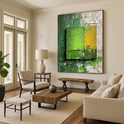 Enormous Hand - Painted Custom Abstract Gem for Bedroom and Dining Room DTP030