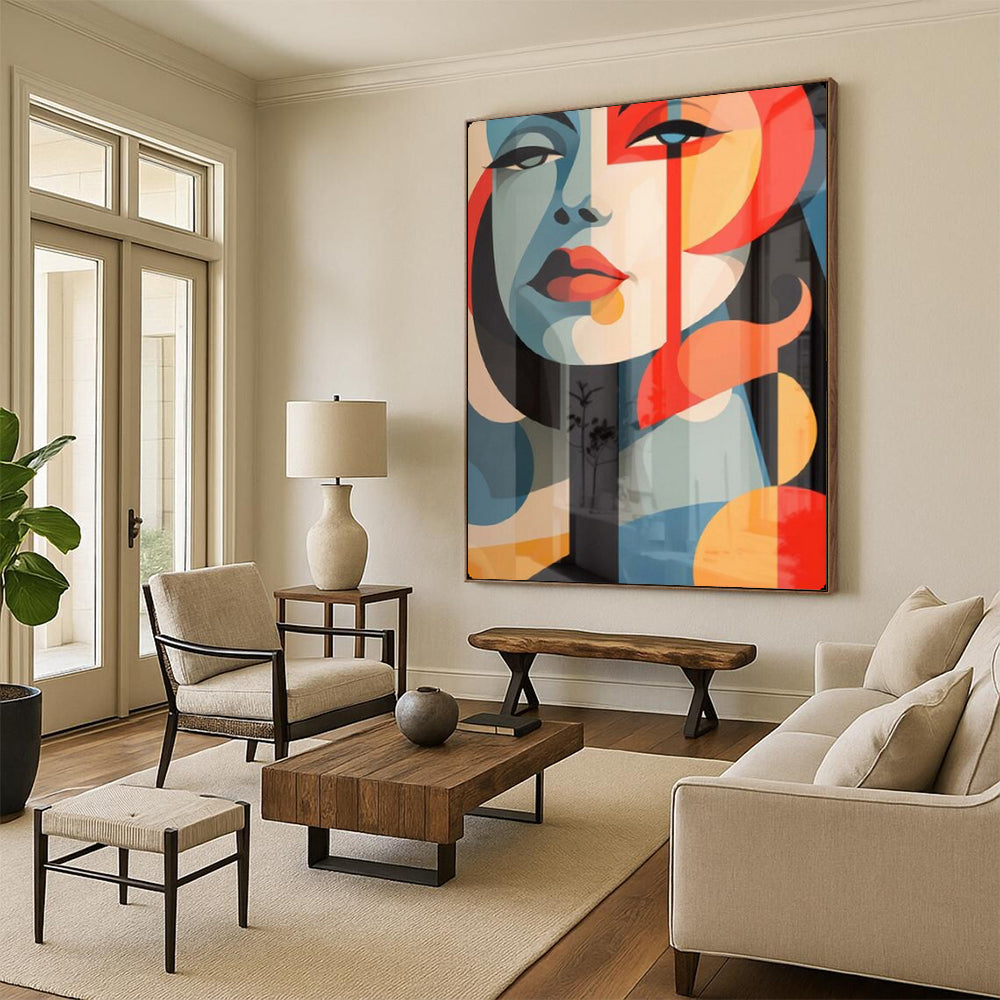 Hand-Painted Textured Wall Installation for Bar & Living Room LargeART2172