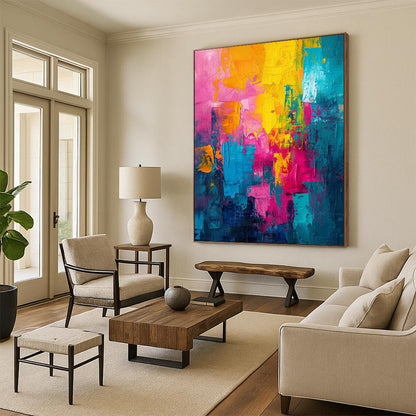 Vast - Reach Hand - Painted Custom Abstract Canvas for Bedroom and Living Room DTP060