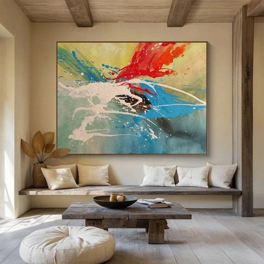 Exquisite Original Massive Textured Hand - Painted Abstract Wall Art for Enhanced Aesthetics DKH843