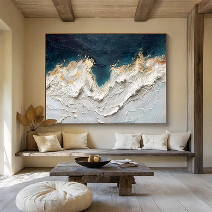Plush Abstract Mural for Entryway & Hotel Lobby LargeART1749