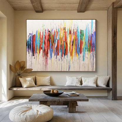 Colorful Drip Abstract - Bold Modern Living Room Focal Point DLZ223