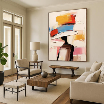 Custom Abstract Art: Large Dimensions, Textured Excellence for Bedroom & Hallway DTP324