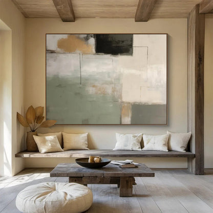 “Serene Horizons” Large - Sized Abstract Painting for Office & Bedroom DKH328