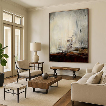 Vast-Scale Hand-Painted Abstract Wall Art for Office & Entryway LargeART2301