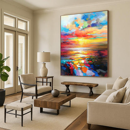 Stunning Custom - Crafted Textured Canvas Abstract for Living Room & Dining Room DKH1064