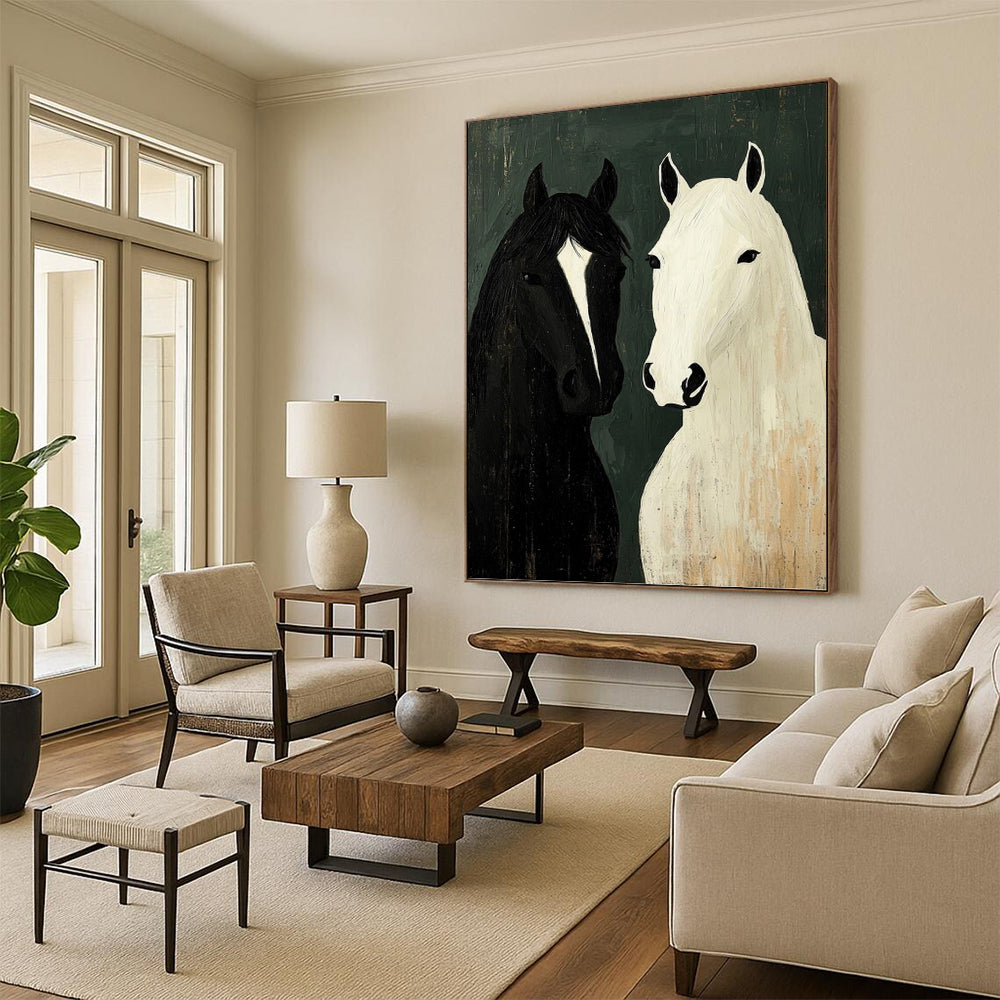 Large - Format Custom Textured Hand - Painted Abstract Mural for Entryway & Hotel Suite DKH1003