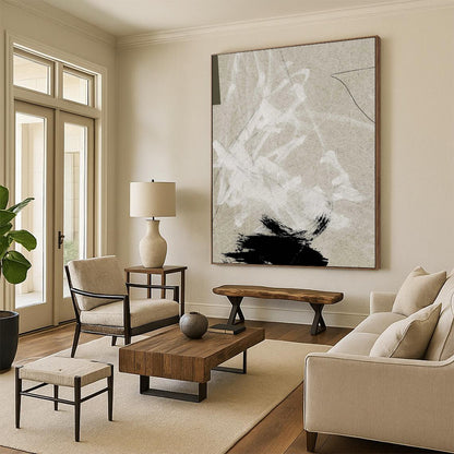 Custom Handmade Abstract Artworks: Big Sizes, Textured Styles for Bedroom & Living Room DTP237