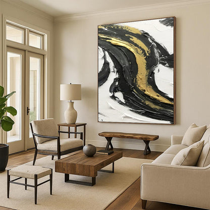 Handmade Large-Scale Abstract Paintings for Bedroom & Office DTP379