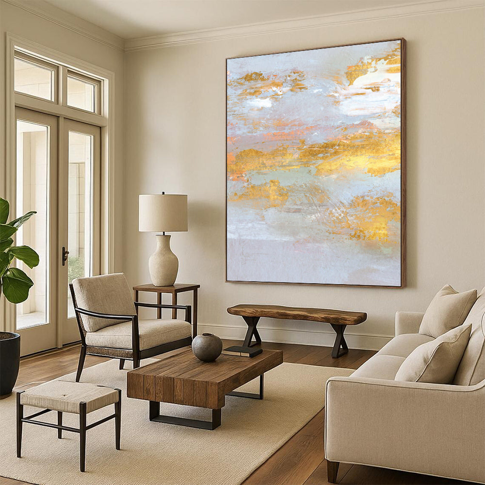 Custom Hand-Painted Abstract Paintings: Big Sizes, Stunning Textures DTP159