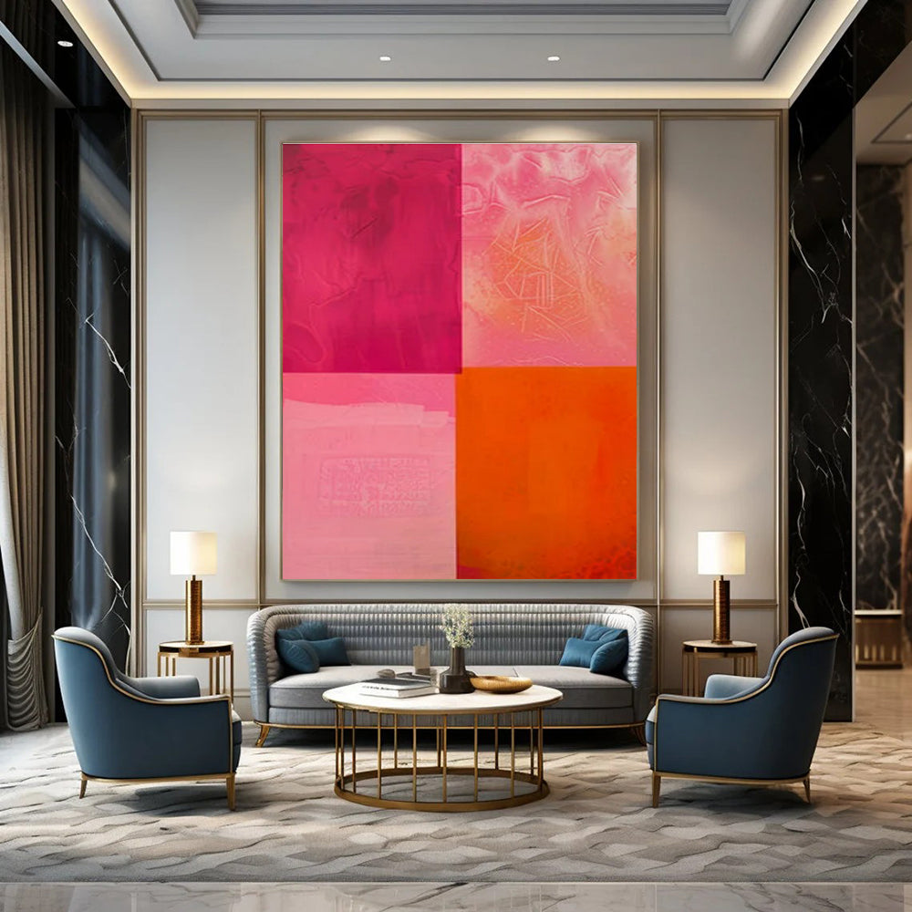 Hand-Painted Bespoke Abstract Canvas for Living Room & Hotel LargeART1479