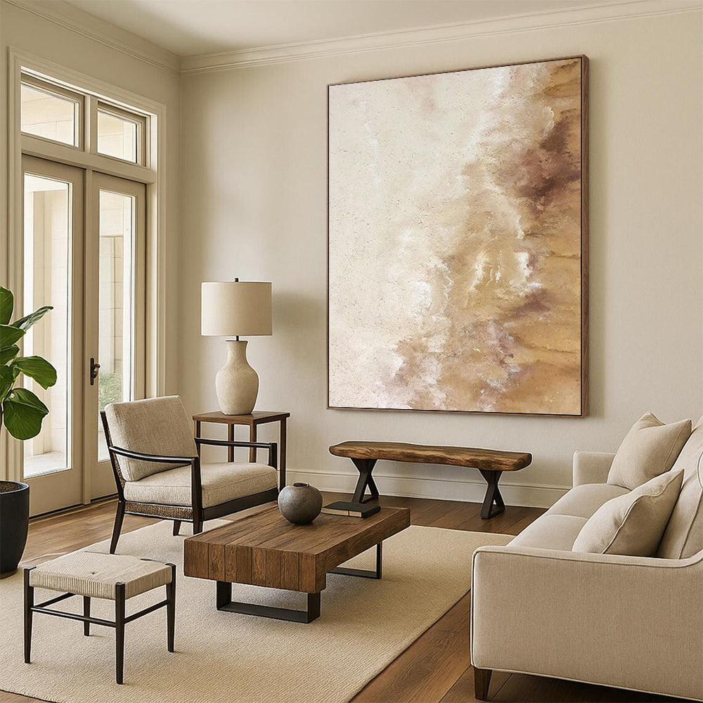 Grand Hand - Painted Textured Abstract Art for Reception Area & Lobby DKH1223