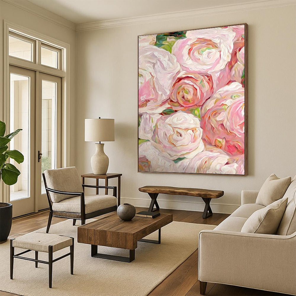 Large Hand - Painted Custom Textured Abstract Mural for Bar & Hotel Lobby DKH0983