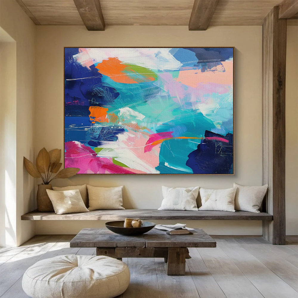 Oversized Textured Abstract Wall Art for Bedroom & Entryway DKH489