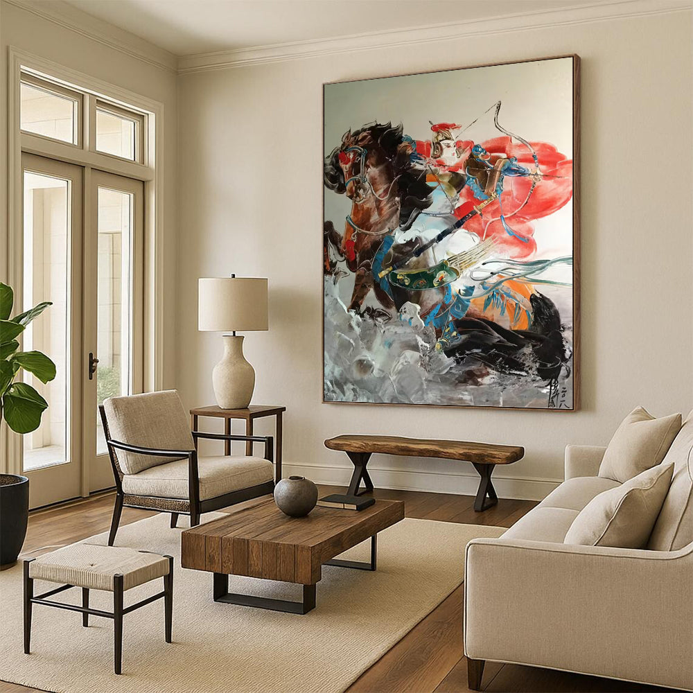 Colossal Vertical Hand - Painted Custom Abstract Enigma (with Lava Textures) for Dining Room and Hotel DKH1589