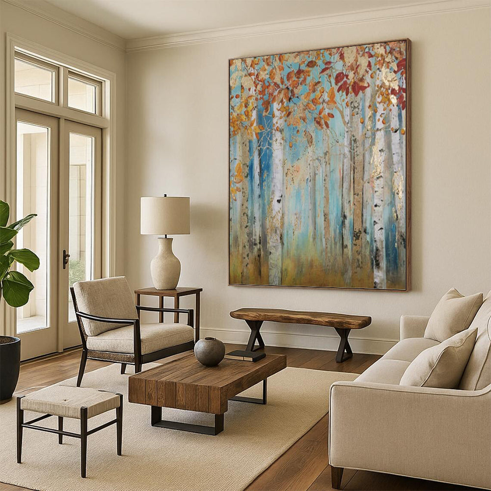 Large - Scale Hand - Painted Textured Custom Abstract Painting, for Bars and Hotels DKH1437