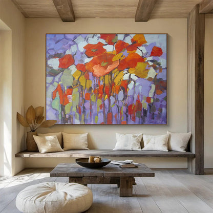 Whimsical Original Hand - Rendered Textured Large Abstract Work for Playful Interiors DKH853