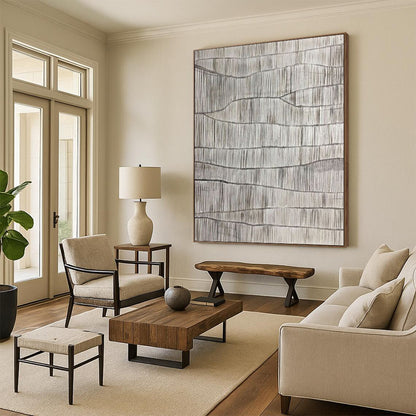 Gigantic Hand - Crafted Custom Textured Canvas Abstract for Hallway & Bar DKH1042