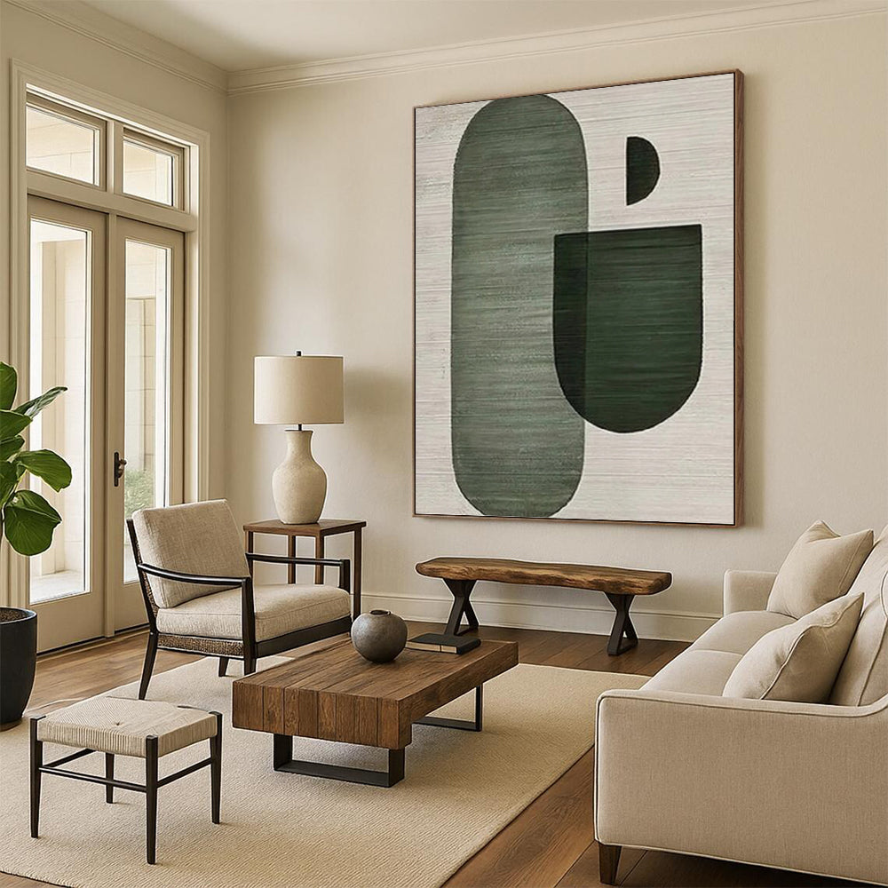 Designer - Led Hand - Rendered Textured Canvas Abstract for Dining Room & Hotel Suite DKH1132