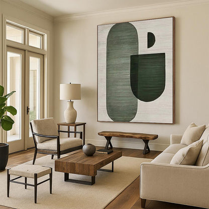 Designer - Led Hand - Rendered Textured Canvas Abstract for Dining Room & Hotel Suite DKH1132