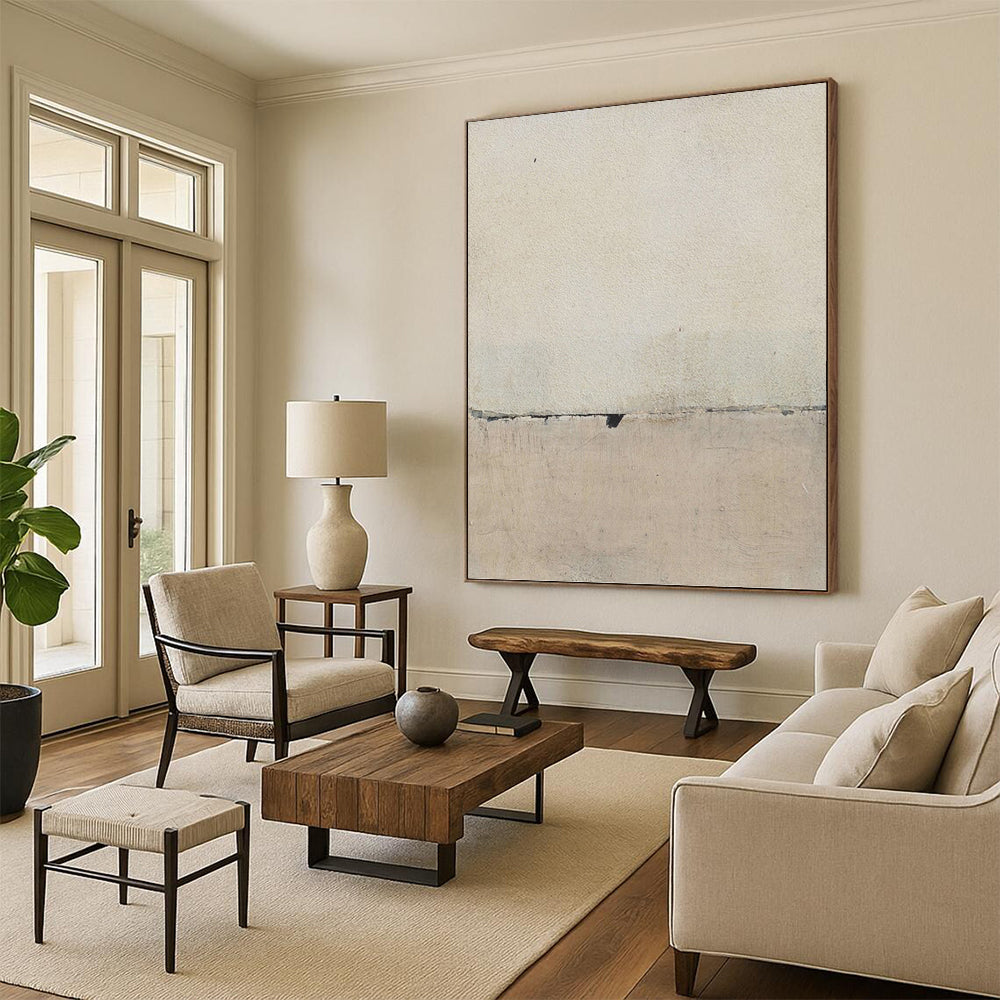 Large - Sized Warm - Hearted Hand - Painted Textured Abstract on Canvas for Dining Room & Living Room DKH1420