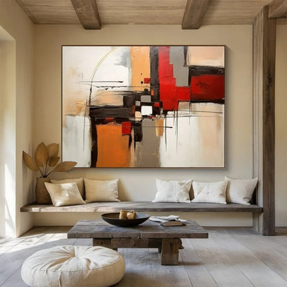 Colossal Hand-Painted Abstract Wall Decor for Entryway & Living Room LargeART1508