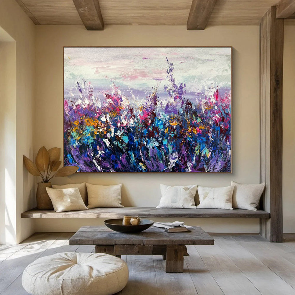 Giant Hand-Painted Abstract Canvases for Dining Room & Hotel Lobby LargeART1531